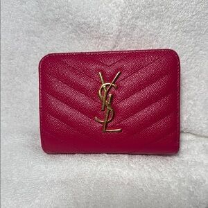 Yves Saint Laurent Pink Leather Wallet